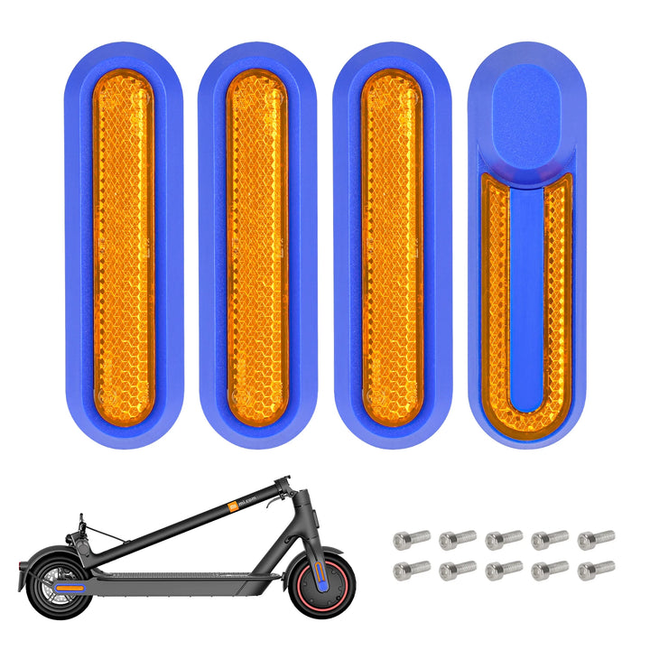 4 Pezzi Gusci Decorativi Grigio Con Barre Catarifrangenti Gialle Per m365 1s Pro Pro2 E Lite Copriruota Guscio Protettivo Per Scooter Elettrico Xiaomi 3 M365 Pro 2 1s Tubo Riflettente Di Sicurezza Anteriore Posteriore Parti Catarifrangenti Notturne