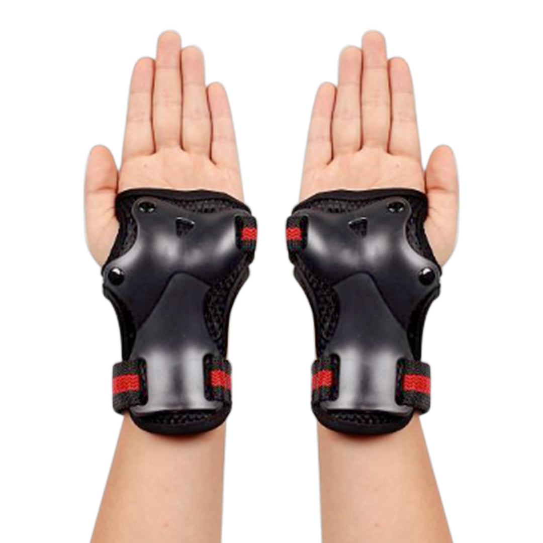 L Size Black and Red Alien Protective Gear for Children Teenagers Skateboards Balance Bikes Scooters Riding Outdoor Sports Protective Gear