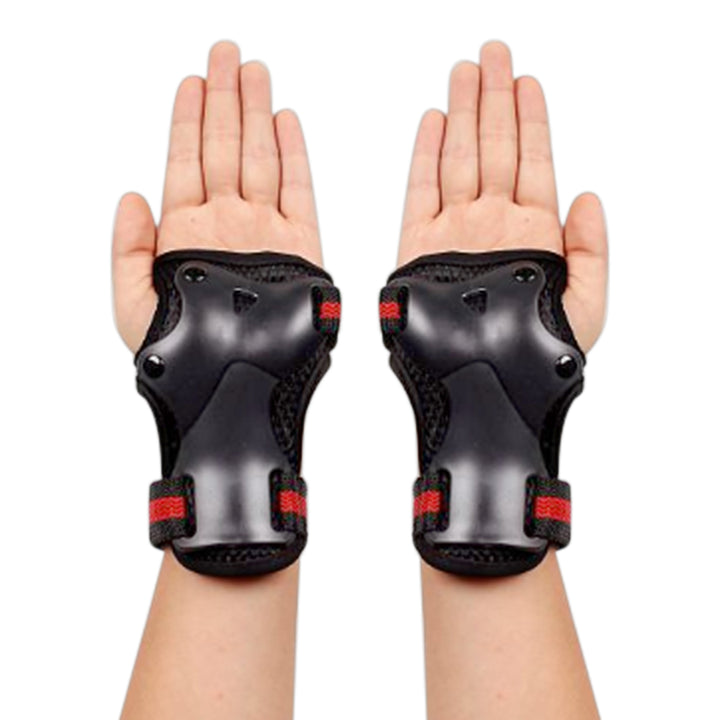 L Size Black and Red Alien Protective Gear for Children Teenagers Skateboards Balance Bikes Scooters Riding Outdoor Sports Protective Gear