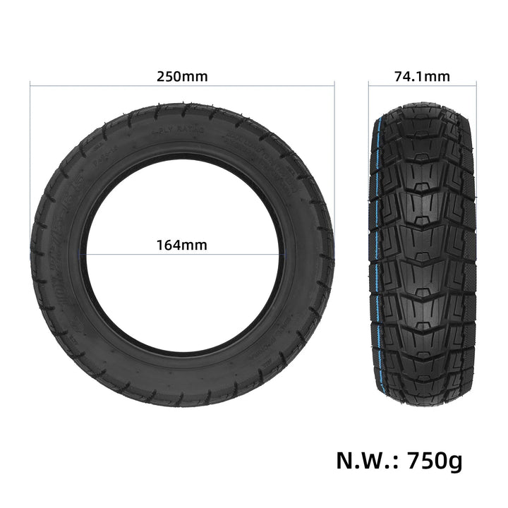 Original 10*2.75-6.5 Tubeless Tire for Kukirin Scooter 10×2.75-6.5 Vacuum Tire P494 Pattern Wear-Resistant Anti-Slip 10-Inch Scooter Wheel Tire Replacement