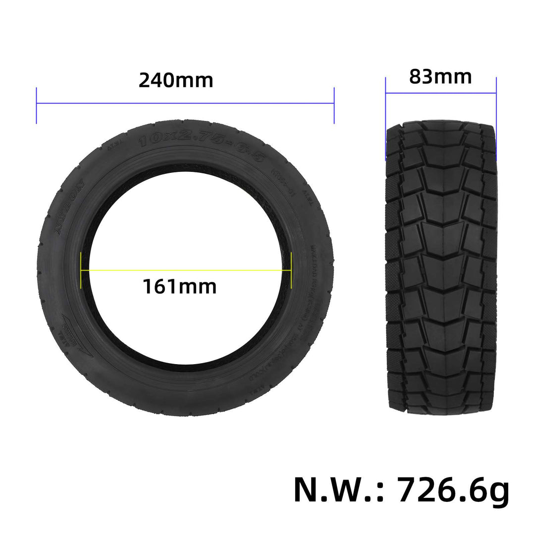 10 Inch 10*2.75-6.5 City Road Outer Tire Electric Scooter Tires 10X2.75-6.5 Scooter Tire Wearproof Rubber Tire for Speedway 5 Dualtron 3 Electric Scooter 10 Inch 10*2.75-6.5 Outer Off-road Tire Parts