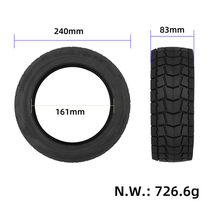 10 Inch 10*2.75-6.5 City Road Outer Tire Electric Scooter Tires 10X2.75-6.5 Scooter Tire Wearproof Rubber Tire for Speedway 5 Dualtron 3 Electric Scooter 10 Inch 10*2.75-6.5 Outer Off-road Tire Parts
