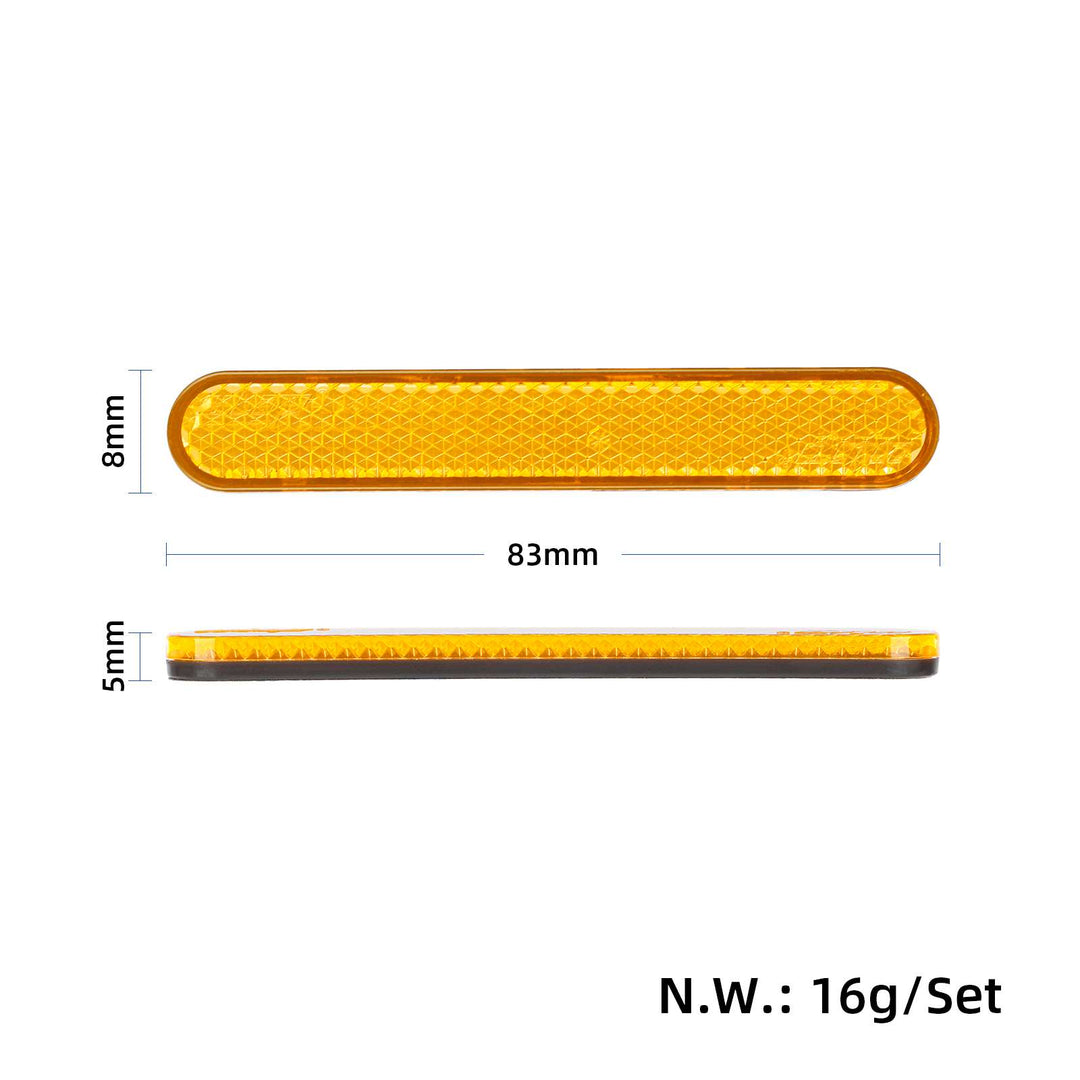 4 Pcs Yellow Segway Scooter G30 Max Reflective Strips Reflective Stickers Max G30 Plastic Cover Reflective Safety Stickers Front Rear Wheel Cover Waterproof Reflective Sticker For Ninebot Max G30 Electric Scooter Warning Dustproof Reflective Sticker