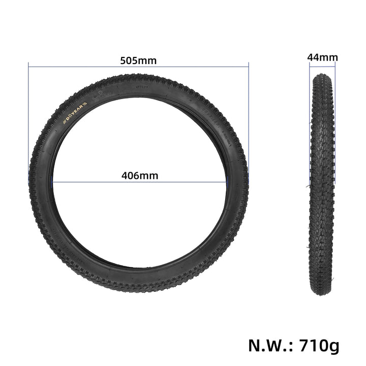20*2.125(57-406) Outer Tire 20 Inch Mountain Bike Replacement Tire Low Resistance Anti-puncture Wear-resistant Bicycle Tire Cycling Accessories