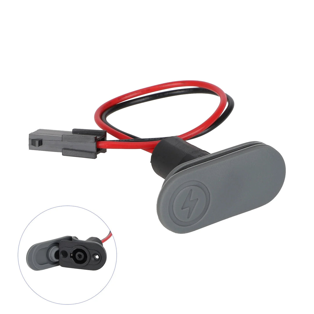 Original Charging Cable Port with Silicone Cover for Xiaomi 6 Electric Scooter Charging Port Head Socket Connector Power Port Spare Parts