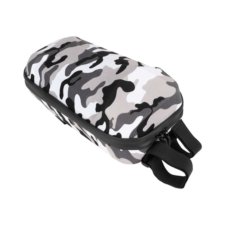 Camo Gray 3L Big Front Bag PU+EVA Carrier Hanging Head Handle Front Charger Bag Tool Storage Bag for Xiaomi Mijia M365/Ninebot ES2 ES1 Electric Scooter Electric Scooter Front Bag Waterproof EVA Hard Shell Bags Reflective Handlebar Hanging Bag Storage Bag