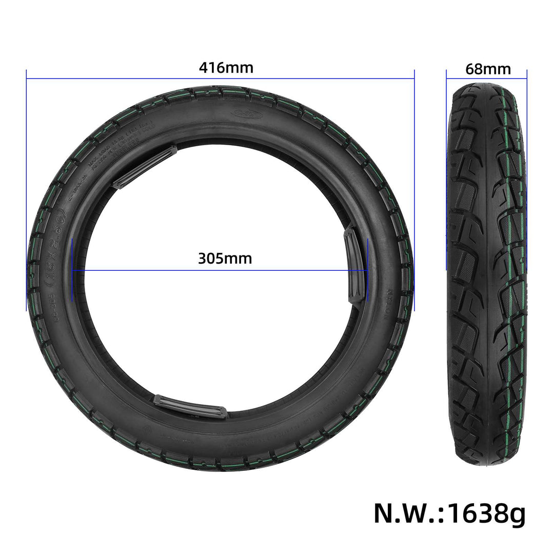 Pneumatico sottovuoto Cst Ferris Wheel 16*2.5 (disegno c1849) Adatto per biciclette elettriche da 16 pollici Pneumatici tubeless Pneumatici da 16 pollici Pneumatici tubeless di alta qualità Bici elettriche Piccole BMX e scooter Pneumatici 16x2.50 Ricambi