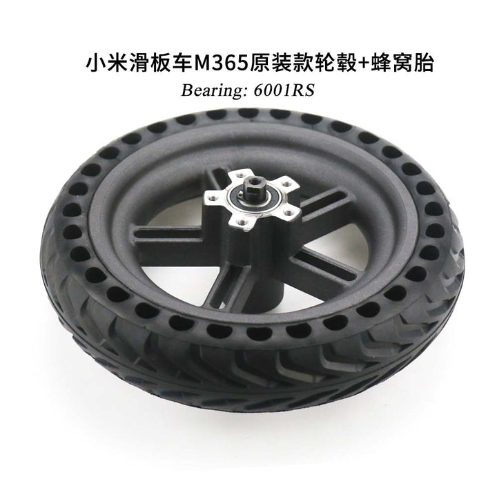 Cerchione ruota 8 1/2*2 con gomma piena per monopattino Xiaomi M365 1S Ruota e pneumatico integrati Cerchione originale a 5 fori con gomma piena a nido d&