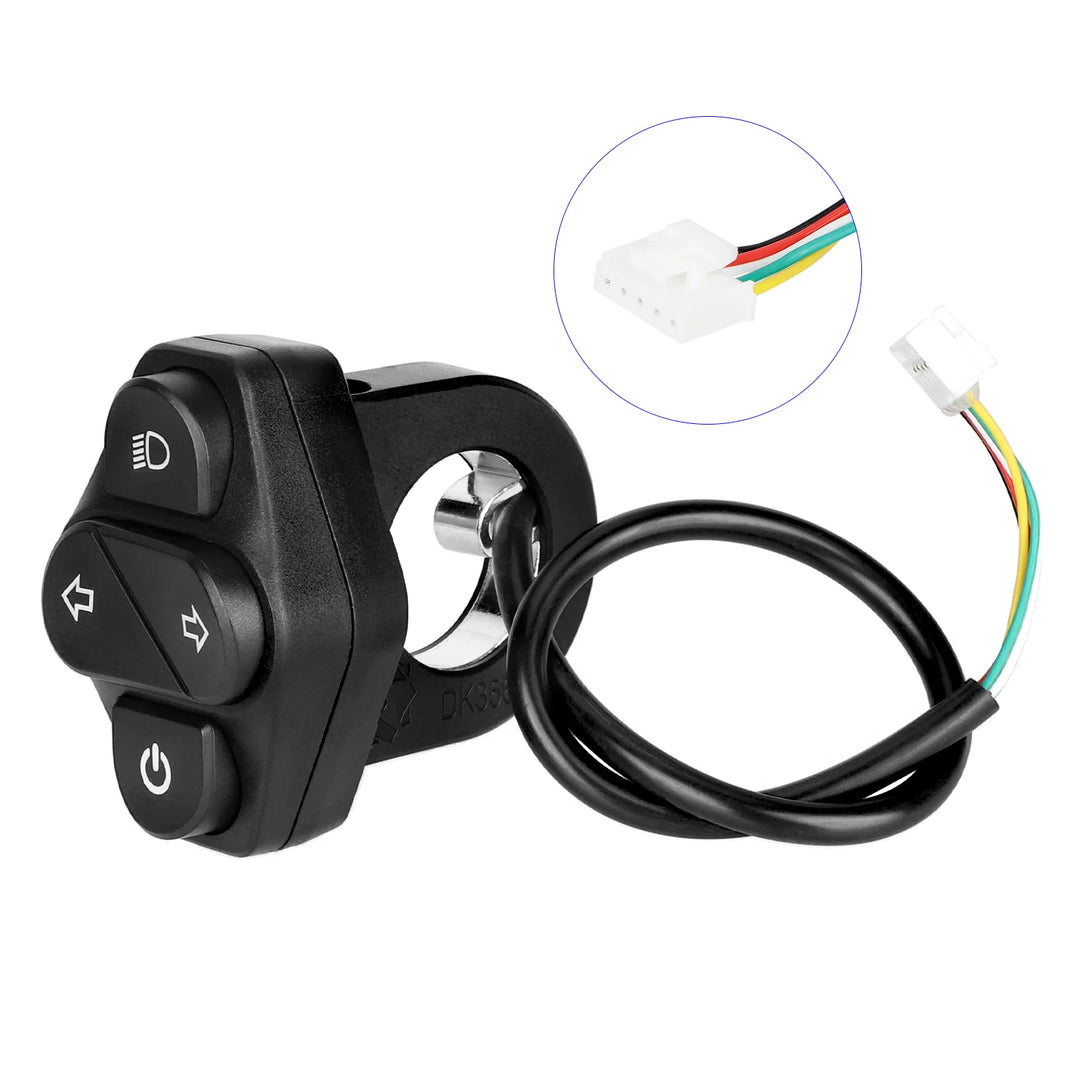 Parte interruttore pulsante freccia faro per scooter Kukirin A1 elettrico bianco clacson freccia accessorio interruttore faro