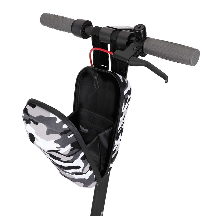 Camo Gray 3L Big Front Bag PU+EVA Carrier Hanging Head Handle Front Charger Bag Tool Storage Bag for Xiaomi Mijia M365/Ninebot ES2 ES1 Electric Scooter Electric Scooter Front Bag Waterproof EVA Hard Shell Bags Reflective Handlebar Hanging Bag Storage Bag