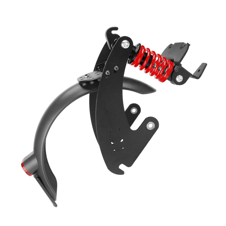 Sospensione posteriore nero-rosso V2 per scooter G30 Max con brevetto Max G30LP G30LE G30E Sospensione posteriore Ammortizzatore posteriore con parafango posteriore con portatarga e luci posteriori ingrandite