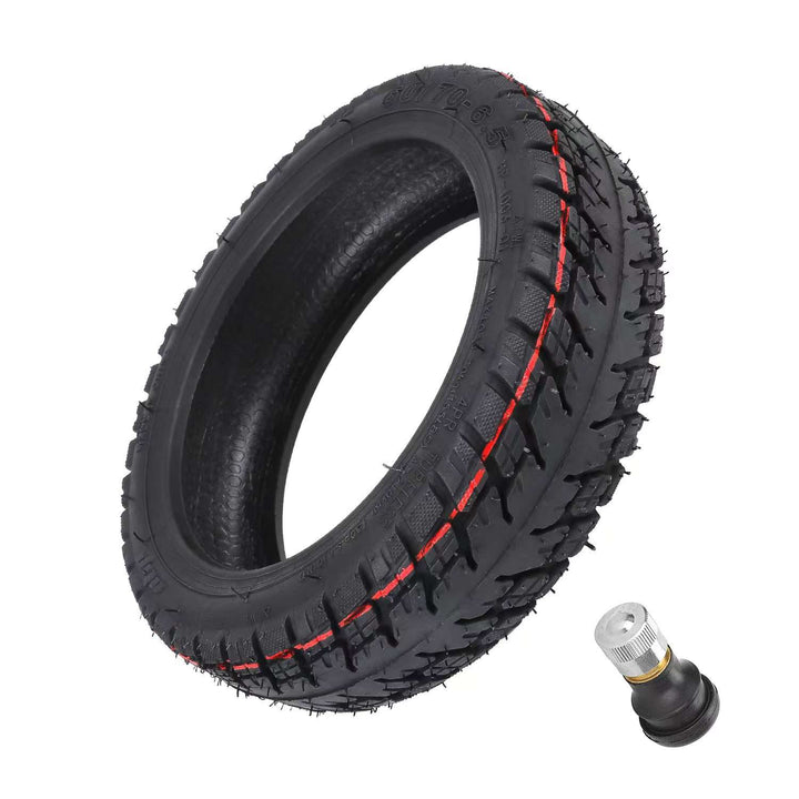 Ulip 60/70-6.5 Pneumatico Tubeless Fuoristrada con Valvola 10 pollici 60/70-6.5 Pneumatici Fuoristrada Tubeless per Scooter Elettrico con Ugello Gas per Scooter Elettrico Ninebot Max G30 Accessorio di Ricambio
