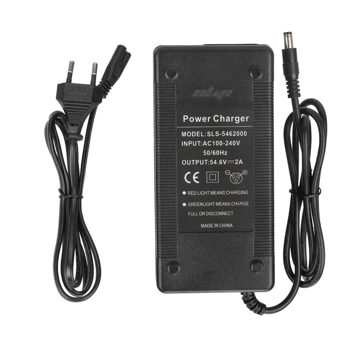 Caricabatterie 54.6V2A DC2.1 con spina UE Caricabatterie per veicoli elettrici Scooter elettrico Cavo di alimentazione con testa DC2.1 Accessori con connettore 5521 5.5*2.1 Adattatore di alimentazione