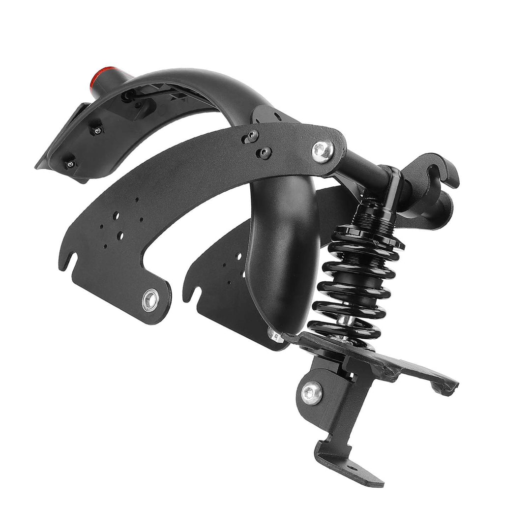 Black V2 rear suspension for G30 Max Scooter with PATENT Max G30LP/G30LE/G30E Rear Suspension Rear Shock Absorber with Rear Fender with License Plate and Enlarged Taillights