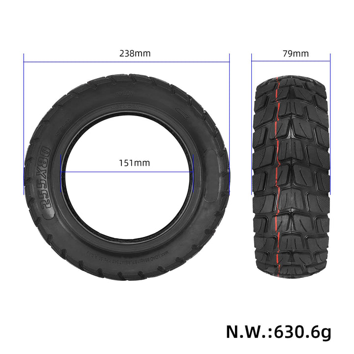 255*80 Off-Road Outer Tire 10 Inch Electric Scooter Thickened Tire For Zero 10x Electric Scooter Scooter Tire 255*80 Outer Tire Pneumatic Tire 80/65-6 10x3.0 For Kukirin g2 Max Inokim Oxo Kugoo m4 g1 Dualtron Victor Eagle Bike Minimotors