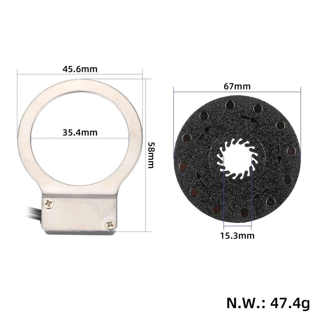 118cm Cable Length 12-magnet Sngle Hall-effect Assist Sensor for Electric Bicycles 12-magnet Pulse-enhanced Sensor Pulse-assisted Speed Sensor Assist Sensor Magnetic System Assist Sensor