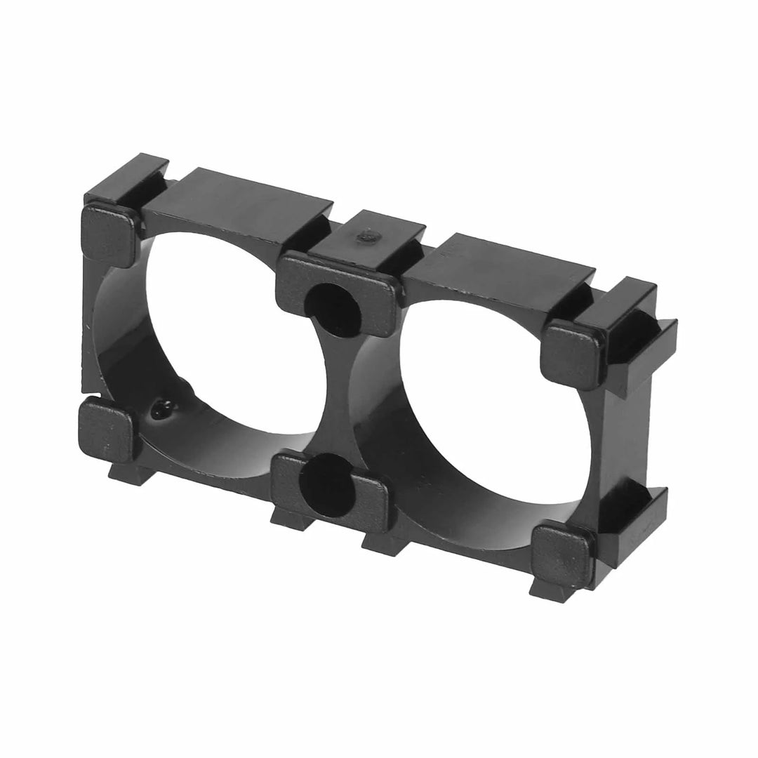 1*2P Portabatterie al Litio 18650 in Plastica, Staffa per Pacco Batteria, Supporto Batteria Cilindrica, Distanziatore per Cella con Foro Fissaggio Batteria FAI DA TE Diametro 18,4mm