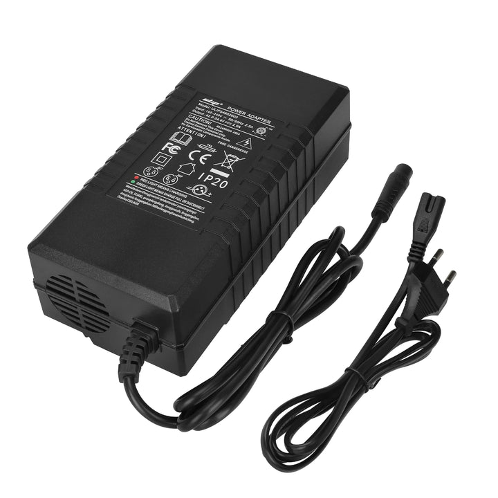 Caricabatterie Ulip 54.6V2A con testa piccola LP16-3P Spina EU Ulip Testa piccola a otto fori 54.6V2A Trasformatore Caricabatterie standard europeo Caricabatterie per scooter elettrico standard europeo Adattatore di alimentazione