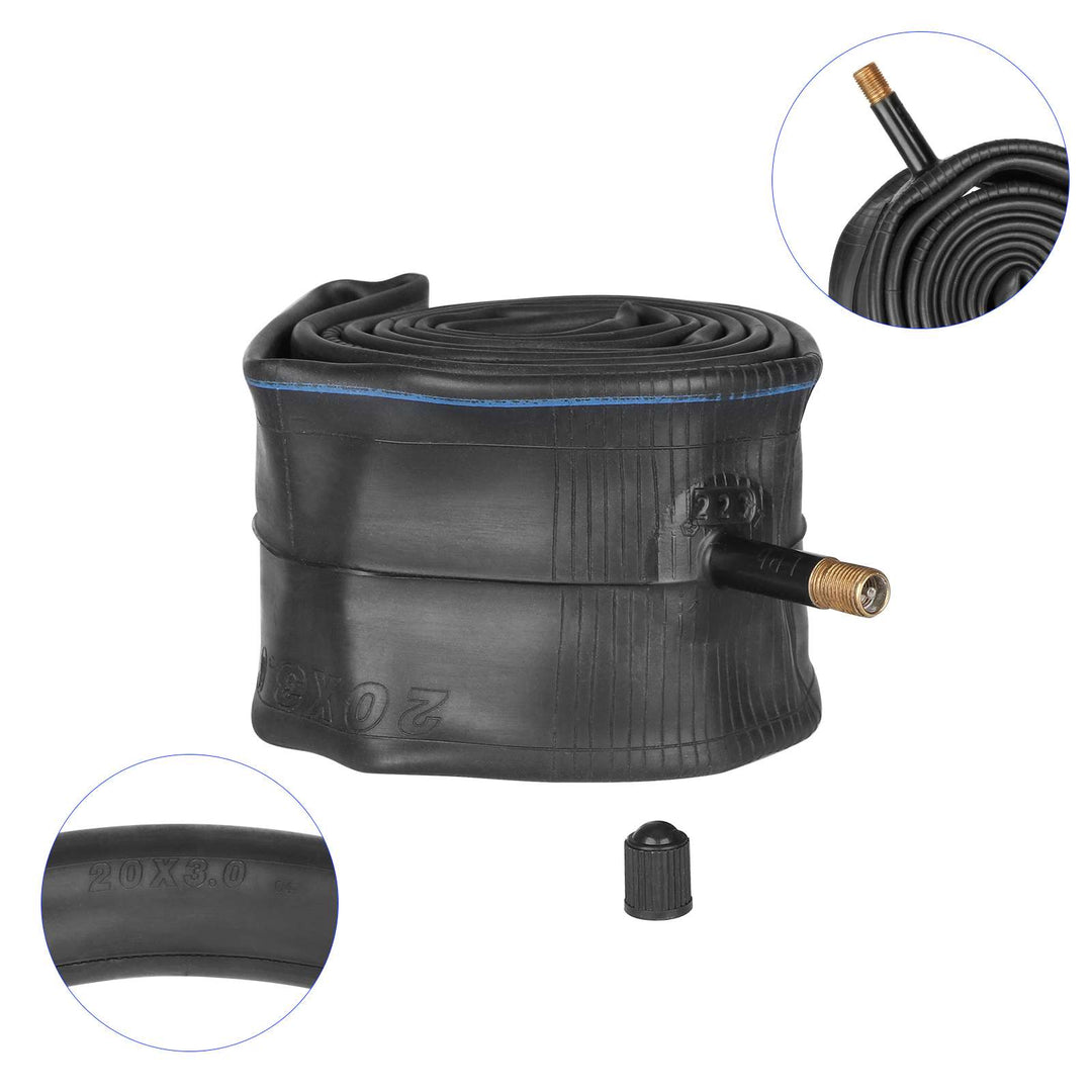 Wanda 20*3.0 Inner Tube with AV Valve 20 Inch Butyl Inner Tube 20*3.0 Bicycle Inner Tube Butyl US Mouth Mountain Bike Snow Tires For Snowmobile, Bicycle, Obesity Bike, Camera, Electric Scooter Accessories