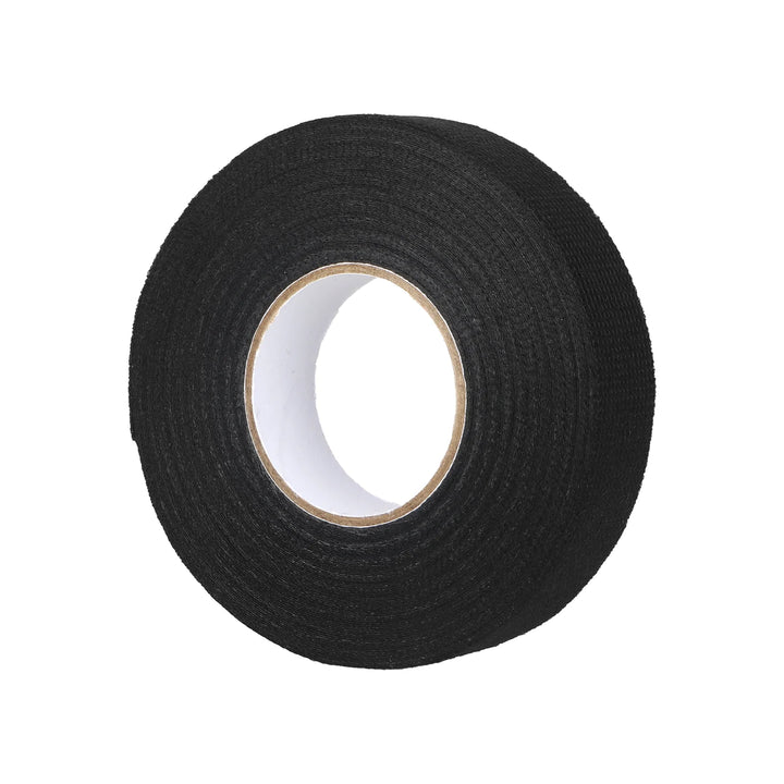 1PC 15mm/15 Meters Black New Adhesive Cloth Tape Industrial Tape For Cable Harness Wiring Loom 15mm Wire Harness Tape Cloth Fabric Adhesive Heat-resistant Loom Wrap For Automotive Electrical Insulation Cable Fixed