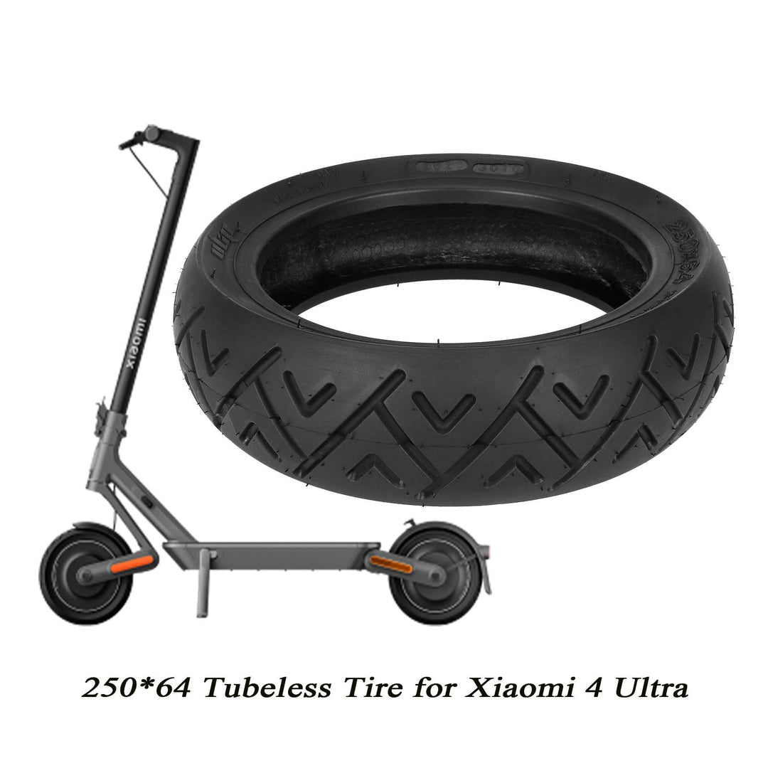 Ulip 250*64 City Road Tubeless Tire for Xiaomi 4 Ultra and Navee S65 NAVEE S65C Scooter and 10*2.3-6.5 Tire 250x64 Reinforced Tubeless Tire 10 Inch Tires City Road 250*64 Anti Puncture Tyre Parts