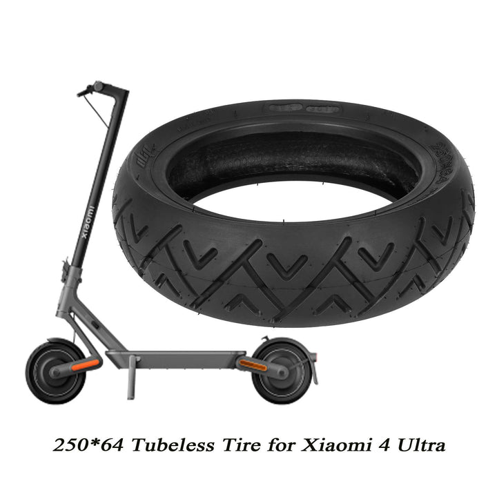 Ulip 250*64 City Road Tubeless Tire for Xiaomi 4 Ultra and Navee S65 NAVEE S65C Scooter and 10*2.3-6.5 Tire 250x64 Reinforced Tubeless Tire 10 Inch Tires City Road 250*64 Anti Puncture Tyre Parts