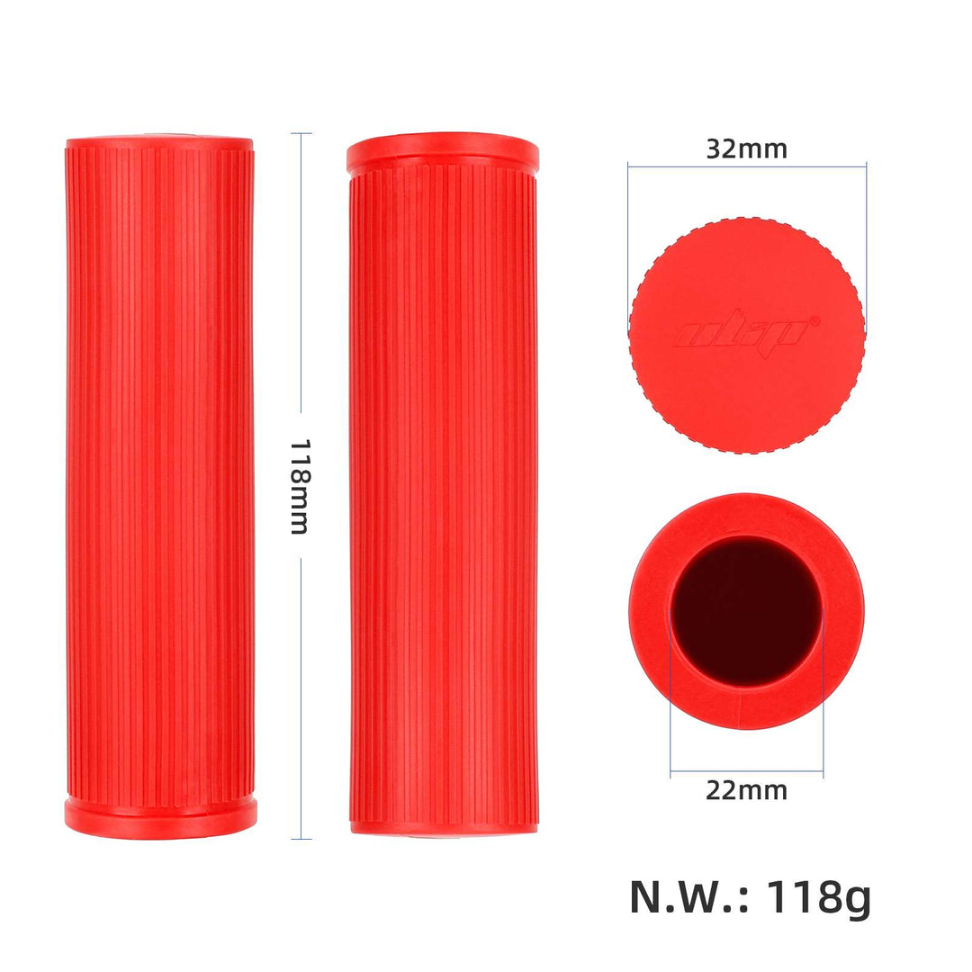 Ulip Red Handlebar Covers  without Slot for Bike and all of Scooters including Xiaomi 4 Pro Rubber Handlebar Grip for Xiaomi 4 Pro Scooter Anti-Slip Ergonomic Comfortable Electric Scooter Handle Cover Accessories Rubber Handle Bar Grips Handle