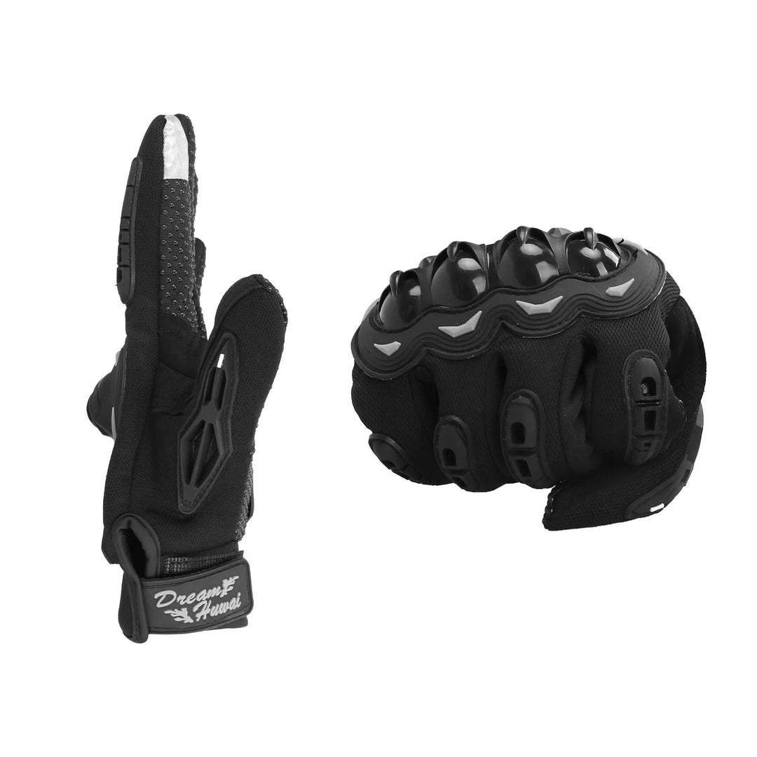 L Guanti da ciclismo da donna traspiranti primaverili autunnali Guanti da ciclismo da uomo Guanti da moto touchscreen resistenti agli urti Leggeri Primavera/Autunno Nero Guscio protettivo in PE resistente all&