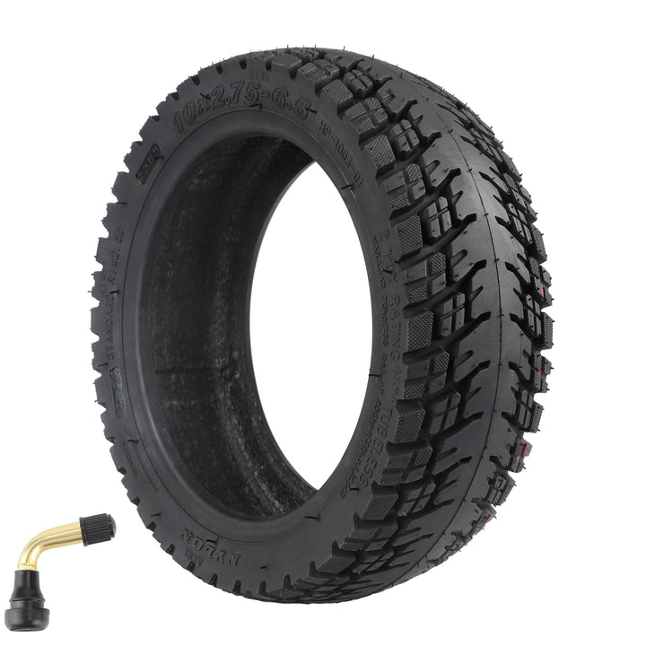 Ulip 10 Inch 10*2.75-6.5 E-Scooter Vacuum Tyre with Valve 10*2.75-6.5 Widen Tubeless Tire with Valve 10X2.75-6.5 Off-road Tires Parts Off-road Tire for Smartgyro Speedway,Rockway,Crossover Kugoo G3, Speed 5 DT 3 Electric Scooter