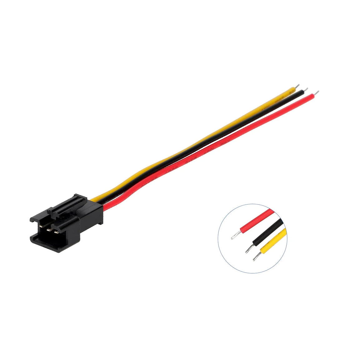10cm JST SM 3P 3Pin Plug Socket Female Wire Connector LED Strips Lamp Driver Connectors Cable Quick Adapter