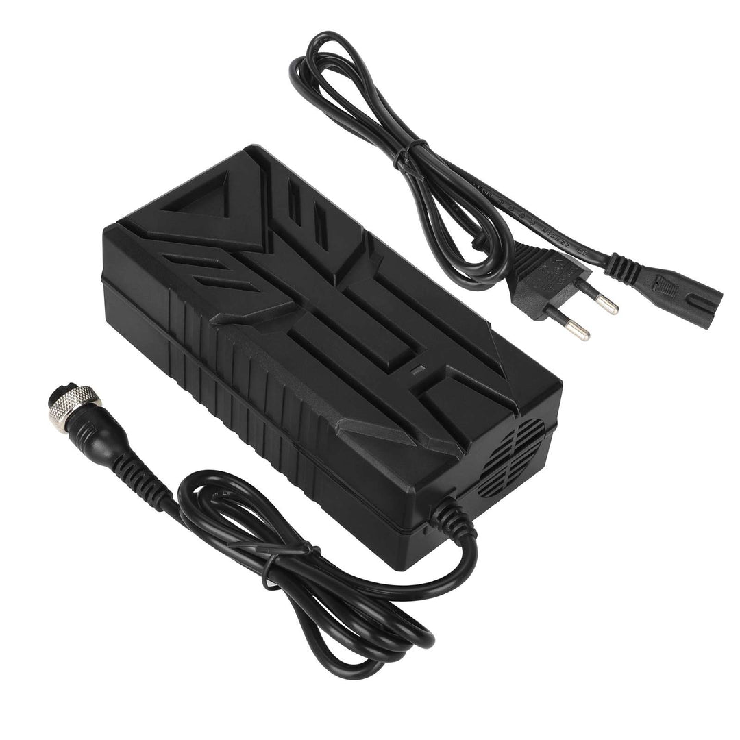 Ulip 42V~54.6V 2V CE FCC Certified Charger With GX16 3 Holes Head EU Plug Electric Scooter Battery Charger Replacement Parts Li-ion Battery Pack Charger Power Adapte Input 100-240V 48V 13S Lithium Skateboard Balance Vehicle Battery with Fan