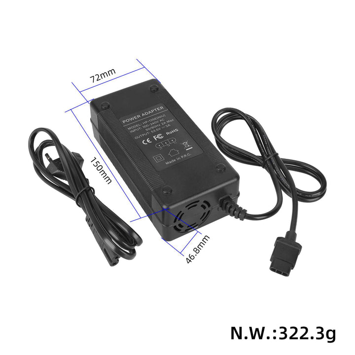 Caricabatterie 53,5V2A con standard EU per NIU KQi Air/KQi3/KQi3 Pro/KQi3 Max/KQi3 Sport/KQi2/KQi2 Pro Caricabatterie 46,8V per NIU Monopattino Elettrico