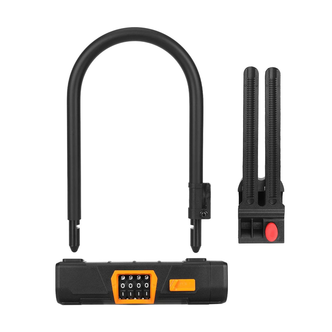 Lucchetto a combinazione antifurto a U nero Lucchetto antifurto a U Lucchetto per bici con batteria Lucchetto con password Lucchetto a U per mountain bike Lucchetto per bici elettrica Lucchetto per bicicletta Attrezzatura per ciclismo