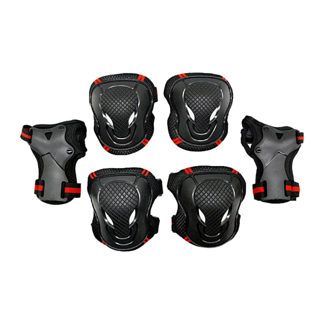 L Size Black and Red Alien Protective Gear for Children Teenagers Skateboards Balance Bikes Scooters Riding Outdoor Sports Protective Gear