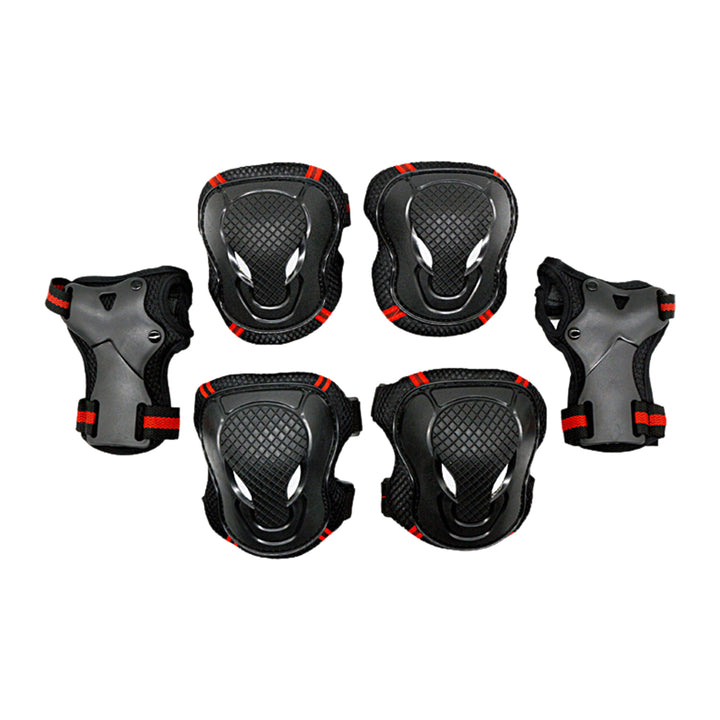 L Size Black and Red Alien Protective Gear for Children Teenagers Skateboards Balance Bikes Scooters Riding Outdoor Sports Protective Gear
