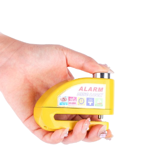 Bicycle disc brake lock alarm