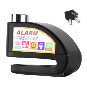 Bicycle disc brake lock alarm