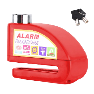 Bicycle disc brake lock alarm