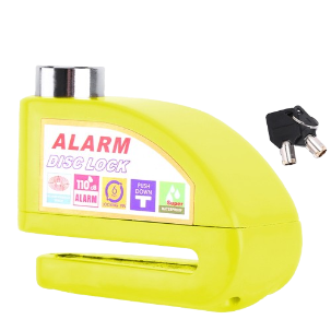 Bicycle disc brake lock alarm
