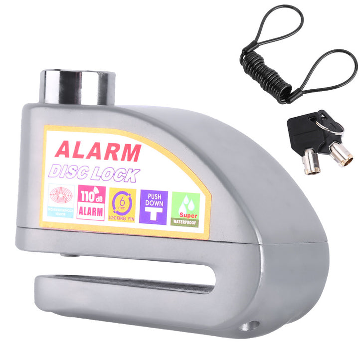 Bicycle disc brake lock alarm