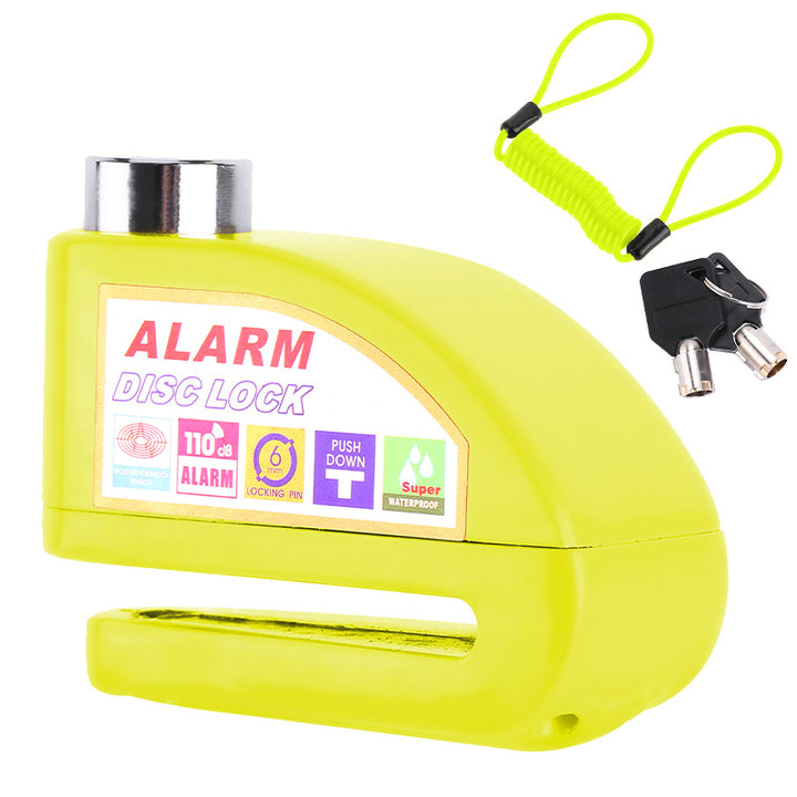 Bicycle disc brake lock alarm