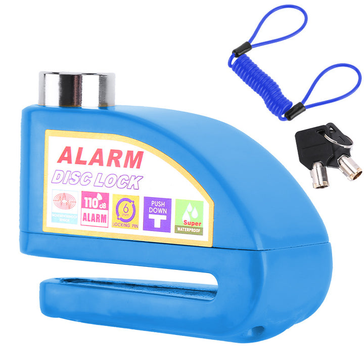 Bicycle disc brake lock alarm
